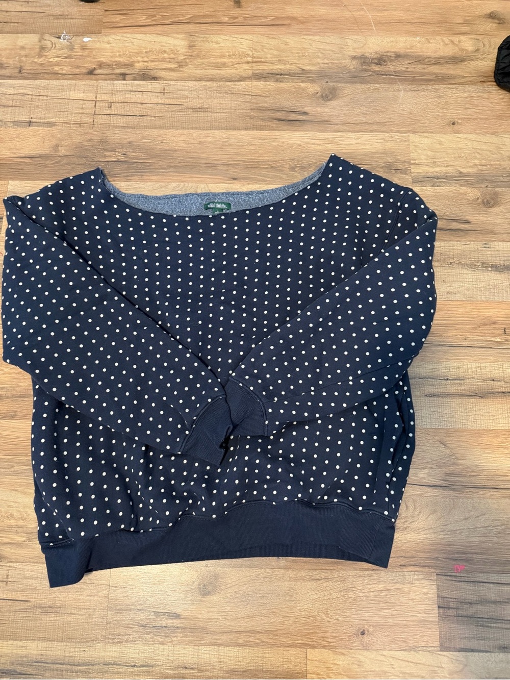 Target Navy Polka Dot Scoop-Neck Sweatshirt